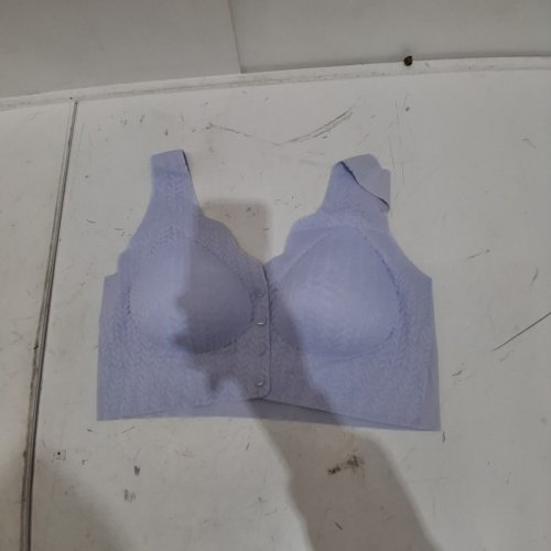 WOMEN'S FRONT CLOSURE FASTENING SEAMLESS FULL SUPPORT MASTECTOMY BRA - EXTRA LARGE - BLUE image 2