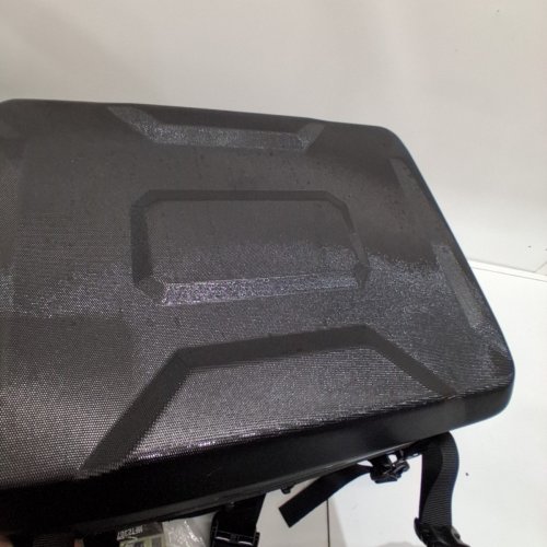 2PC RHINOWALK WATERPROOF MOTORCYCLE TAIL BAG COMBO - HARD SHELL CASE & WATERPROOF SOFT BAG - 36L - BLACK (MODEL: MFT2307) image 3