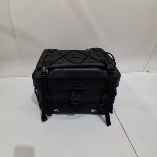 2PC RHINOWALK WATERPROOF MOTORCYCLE TAIL BAG COMBO - HARD SHELL CASE & WATERPROOF SOFT BAG - 36L - BLACK (MODEL: MFT2307) image 7