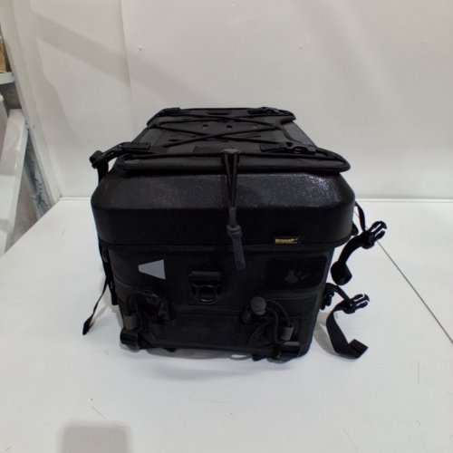 2PC RHINOWALK WATERPROOF MOTORCYCLE TAIL BAG COMBO - HARD SHELL CASE & WATERPROOF SOFT BAG - 36L - BLACK (MODEL: MFT2307) image 8