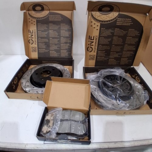 DS-ONE PERFORMANCE AND TEC FRONT AND REAR SLOTTED DISC BRAKE ROTORS AND CERAMIC PADS - FOR 2021 - 2023 ACURA TLX 2.0L - (MODEL:TEC-1521/DS1-982753) image 2