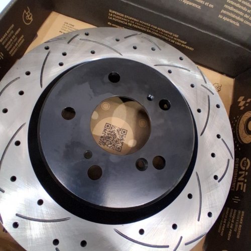 DS-ONE PERFORMANCE AND TEC FRONT AND REAR SLOTTED DISC BRAKE ROTORS AND CERAMIC PADS - FOR 2021 - 2023 ACURA TLX 2.0L - (MODEL:TEC-1521/DS1-982753) image 3