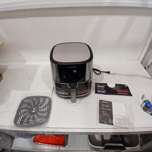 CHEFMAN TURBOFRY TOUCH AIR FRYER - 8QT - SILVER/BLACK (MODEL: RJ38-SQSS-8T-CA-AM) image 2