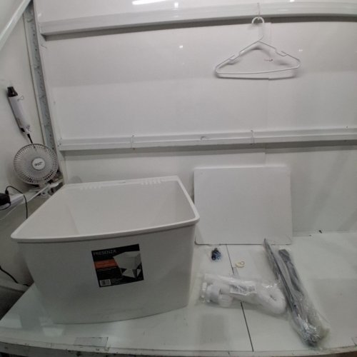 PRESENZA FREESTANDING LAUNDRY UTILITY SINK TUB - 22.5 GAL - WHITE/GREY image 3