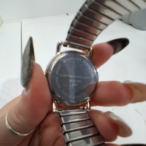 WOMENS ACCUTIME WATCH ANALOG WRISTWATCH -32 MM SILVER-TONE/STAINLESS STEEL (MODEL: WCCLE48) image 2