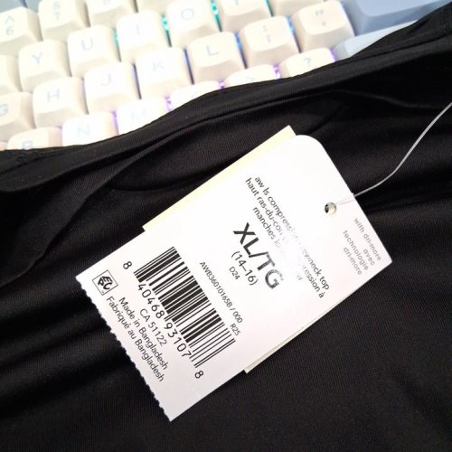 GIRL'S ATHLETIC WORKS LONG SLEEVE SHIRT - EXTRA LARGE (14-16) - BLACK (STYLE: AWB36010165B) image 3