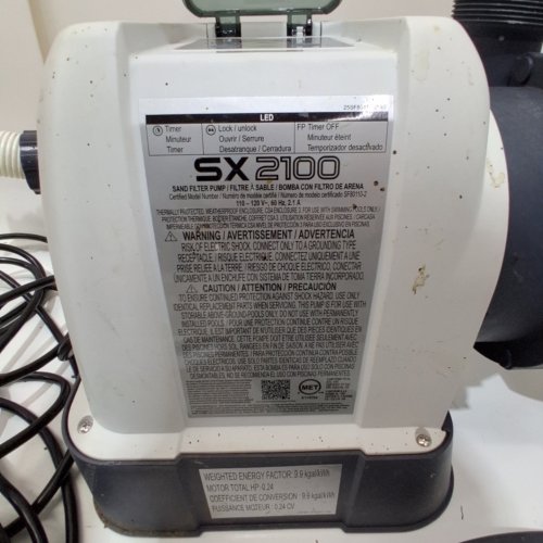 INTEX SX2100 KRYSTAL CLEAR SAND FILTER PUMP FOR ABOVE GROUND POOLS - 2100GPH - WHITE/GREY (MODEL: SFW80110/SX2100) image 4