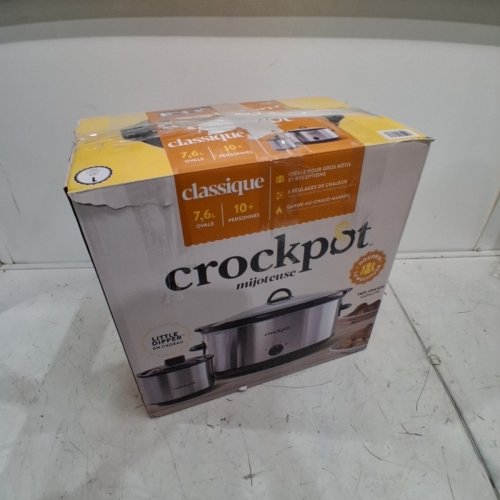 2PC CROCK-POT SLOW COOKER WITH DIP WARMER - 8QT - STAINLESS STEEL (MODEL: SCV803S-033-BR) image 6