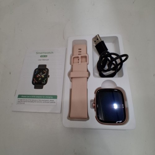 FIXWINK FITNESS TRACKER SMART WATCH WITH BLUETOOTH COMPANION APP - PINK/ROSE GOLD (MODEL: IDW29) image 4