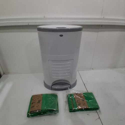 DEKOR CLASSIC HANDS-FREE BABY DIAPER PAIL WITH DISPOSABLE REFILL BAGS - WHITE image 2
