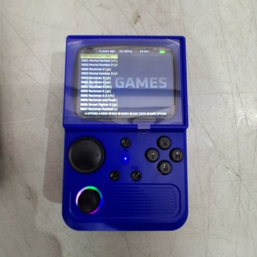 R36T RETRO TV STYLE GAMING HANDHELD WITH 18543 GAMES - 64GB - RGB LIGHT - BLUE image 2