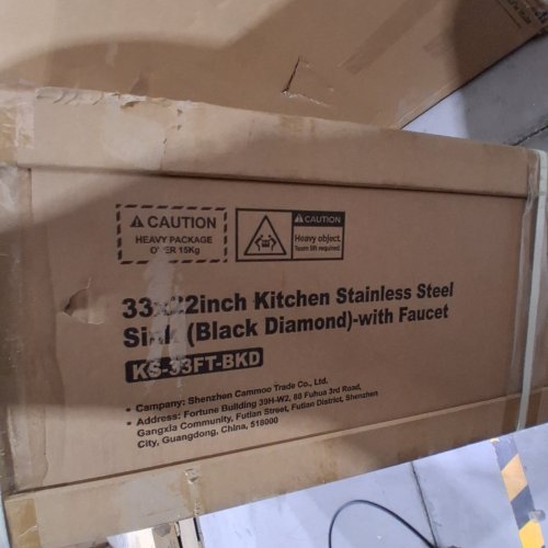 CAMMOO DROP IN NANO 304 STAINLESS STEEL KITCHEN SINK WITH ACCESSORIES - 33" X 22" - BLACK (MODEL: KS-33FT-BKD) image 2