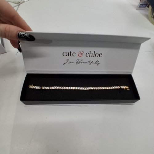 WOMENS CATE & CHLOE RHINESTONE BRACELET - GOLD-TONE (STYLE: CCGM30055BRGL) image 2