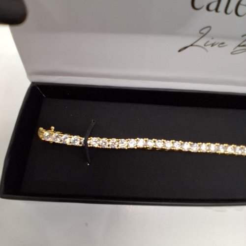 WOMENS CATE & CHLOE RHINESTONE BRACELET - GOLD-TONE (STYLE: CCGM30055BRGL) image 3