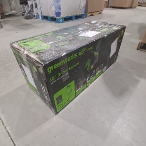 GREENWORKS PRO BRUSHLESS CORDLESS MOTOR SNOW SHOVEL - 80V MAX POWER - 12" - TOOL ONLY - GREEN (model: GLSS80000/2600602) image 6