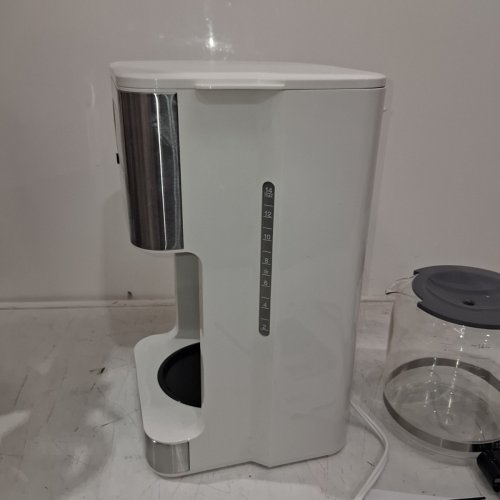 BRAUN PUREFLAVOR PROGRAMMABLE COFFEE MAKER WITH FAST BREW SPEED, TOUCH DISPLAY, BOLD & BREW-OVER-ICE MODES, FLAVORCARAFE & ADJUSTABLE WARM PLATE - 14-CUP - WHITE / STAINLESS STEEL (MODEL: KF5650) image 9