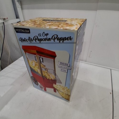 NOSTALGIA VINTAGE 12 CUP KETTLE POPCORN MAKER - RED/GOLD (MODEL: NHAP501RD) image 6