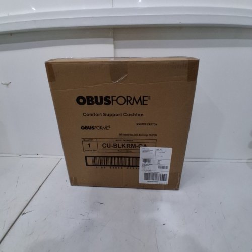 OBUSFORME LUMBAR SUPPORT ERGONOMIC MEMORY FOAM BACK REST WITH DUAL ADJUSTABLE STRAPS - BLACK (MODEL: CU-BLKRM-CA) image 4