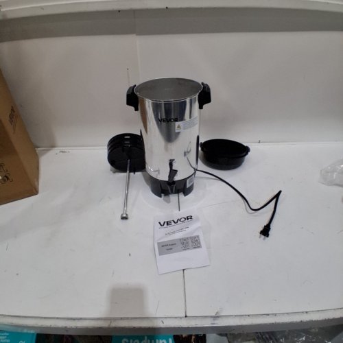 COMMERCIAL COFFEE URN DISPENSER/ELECTRIC BOILER FOR FAST BREWING - 42 CUPS - 120 V - STAINLESS STEEL/BLACK (MODEL: FCMLA042) image 3