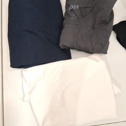 MEN'S HUGO BOSS CLASSIC CREW NECK T SHIRT - LARGE - NAVY BLUE / DARK GREY / WHITE (STYLE: 1012016) image 2