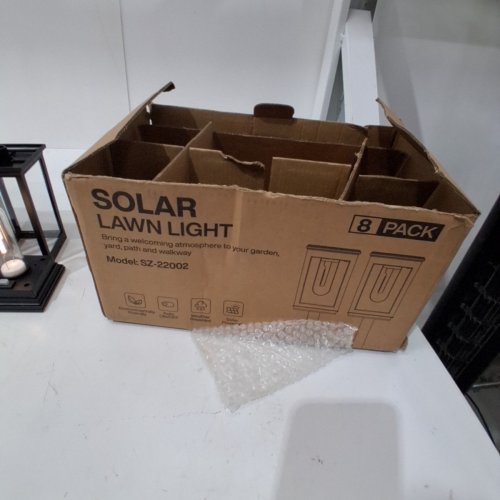 8PK BESLOWE WATERPROOF SOLAR PATHWAY LAWN LIGHTS - BLACK (MODEL: SZ-22002) image 4
