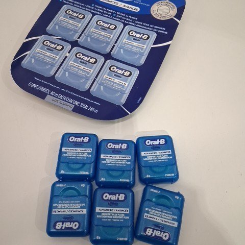 6PK ORAL-B GLIDE ADVANCED COMFORT PLUS FLOSS - 40M EACH - CLEAN MINT image 2