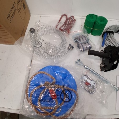 STAINLESS STEEL BACKYARD OUTDOOR QUICK SET UP ZIPLINE KIT - 120FT/500LBS MAX - GREY (MODEL: HL-120FT-005) image 4