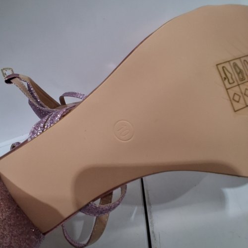 ALLEGRA K GLITTER STRAPPY SANDAL HEEL - SIZE 10 - PINK (STYLE: HJ1648-17) image 3