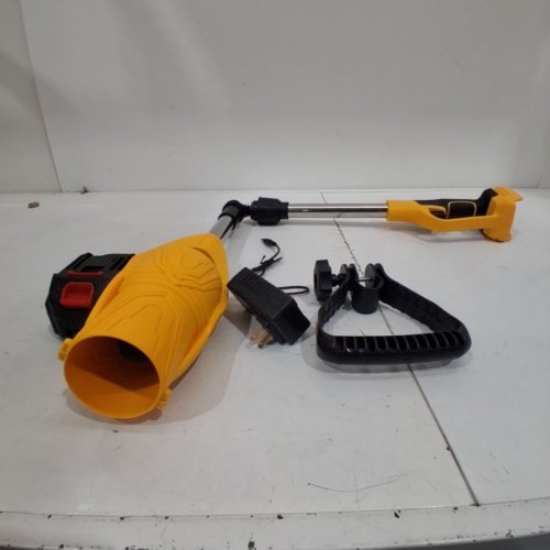 CORDLESS FOLDABLE ELECTRIC LEAF BLOWER WITH BATTERY, CHARGER & AUXILIARY HANDLE - 21V - YELLOW/BLACK image 4