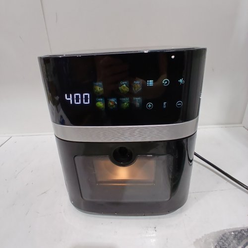 BLUEBOW 8-IN-1 AIR FRYER WITH TOUCHSCREEN / VIEWING WINDOW & COOKING PRESETS - 6QT - 1350W - BLACK/SILVER image 2