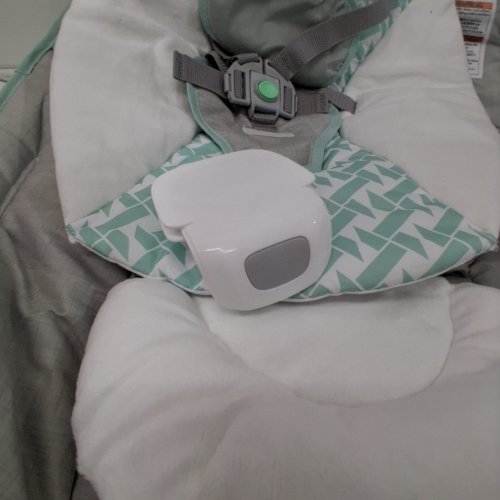 INGENUITY 3-IN-1 KEEP COZY GROW WITH ME VIBRATING BABY BOUNCER, ROCKER & CHAIR - 40LBS CAPACITY - WEAVER THEME GREY/WHITE/GREEN (MODEL: ‎12428) image 2