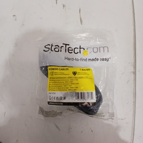 STARTECH POWER CORD EXTENSION - NEMA 5–15R TO NEMA 5–15P - 6FT - BLACK (MODEL: PAC1016) image 2
