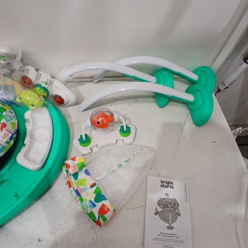 BRIGHT STARTS BOUNCE BOUNCE BABY 2-IN-1 ACTIVITY CENTER JUMPER AND TABLE - 6M+ - PLAYFUL POND GREEN (MODEL: 11565) image 3
