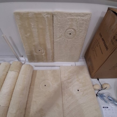 PAWZ ROAD CAT TREE 5-TIER ADJUSTABLE HEIGHT - 95" TO 107'' - BEIGE (MODEL: AMT0160BG) image 3