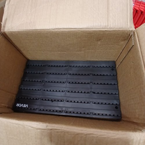 48PC WALL MOUNTED STORAGE RACK - 37" X 21" - BLACK/RED (MODEL: 12119B) image 3