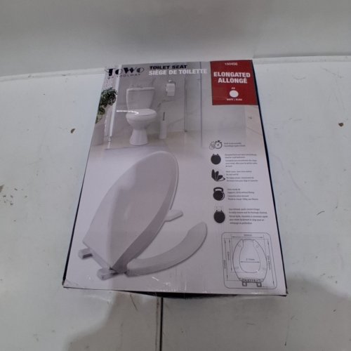 TOWO ELONGATED OPEN FRONT TOILET SEAT- 18.11" - WHITE (MODEL: 180498) image 3