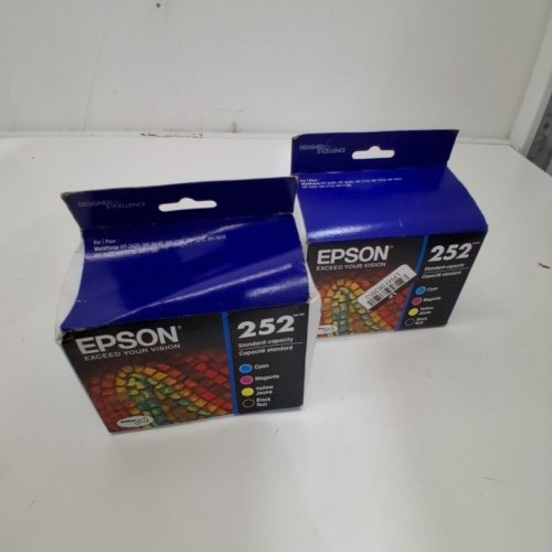 2 EPSON 252 DURABRITE ULTRA STANDARD CAPACITY INK CARTRIDGES FOR SELECT WORKFORCE PRINTERS - BLACK, CYAN, YELLOW, MAGENTA (MODEL: T252120-BCS) image 2