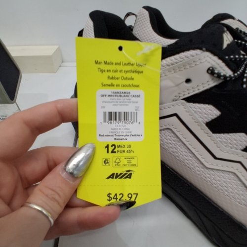 MEN'S AVIA SLOW CUT HIKER NEAKERS - 12 - OFF-WHITE / BLACK (STYLE: 15ANZAM26) image 3