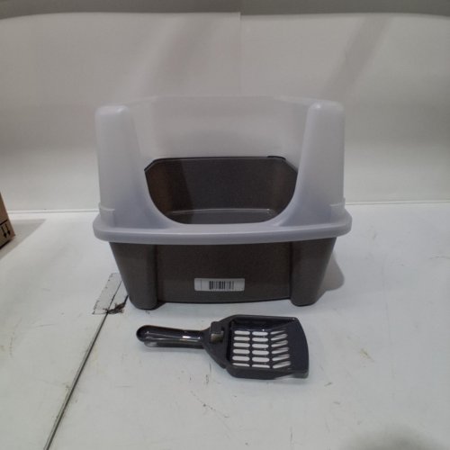 LITTER GENIE CAT LITTER BOX WITH SHIELD AND SCOOP- GREY (MODEL:500423) image 2