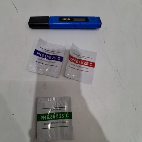 DIGITAL PH METER WITH BUFFER POWDER - PH 0.00-14.00 - BLUE image 3