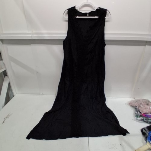 WOMANS ELEGANT LONG LACE DRESS - 5X - BLACK image 2
