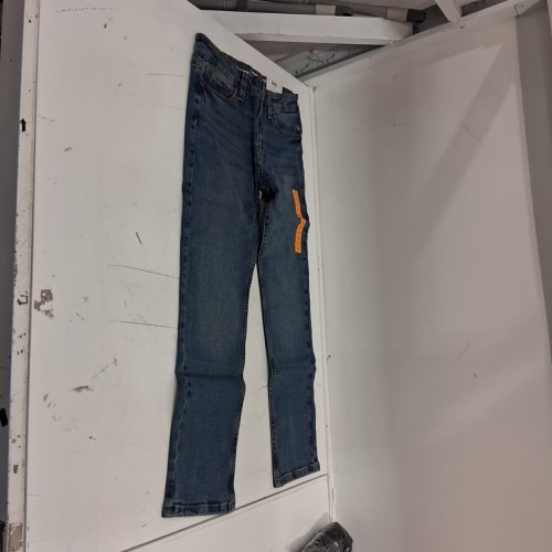 BOYS' GEORGE STRAIGHT ADJUSTABLE WAIST JEANS - SIZE 10 - BLUE image 2