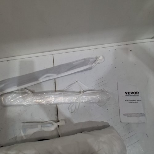 VEVOR PORTABLE PAINT BOOTH - 90"X62"X62" - WHITE/BLACK/ORANGE - (MODEL:0010) image 3
