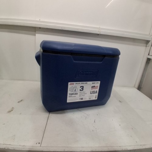 COLEMAN CHILLER COOLER WITH WHEELS - 60QT/57L - DARK BLUE/BLACK (MODEL: 2231508) image 2