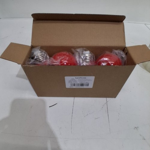 2 (2PK) LAMPTOBE LED SLEEP LIGHT BULBS (4 TOTAL) - A19 - E26 - 9W - RED image 2
