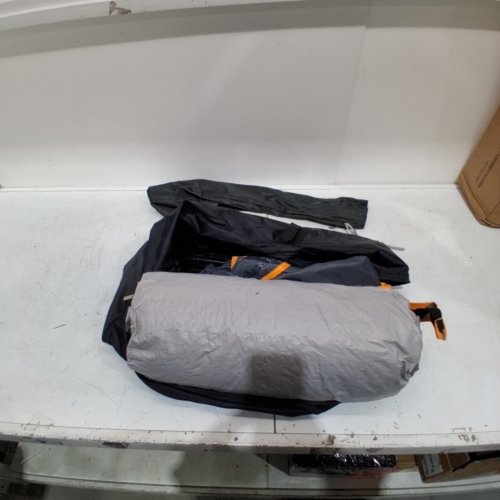 4-PERSON UNP STRAIGHT WALL CABIN TENT WITH RAINFLY - GREY / ORANGE (MODEL: UNP-8772-GY) image 2