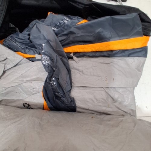 4-PERSON UNP STRAIGHT WALL CABIN TENT WITH RAINFLY - GREY / ORANGE (MODEL: UNP-8772-GY) image 4