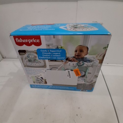 FISHER-PRICE PORTABLE BABY CHAIR SIT-ME-UP FLOOR SEAT WITH DEVELOPMENTAL TOYS - 44LB - WHITE/MULTICOLOUR - (MODEL: GKJ14) image 4