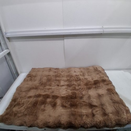 SOFT PLUSH FOLDABLE AREA RUG - 7FT X 5FT - BROWN image 4