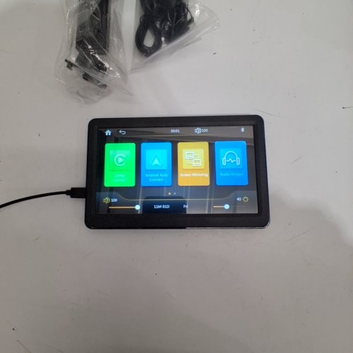 YAGEKING PORTABLE CAR STEREO MP5 PLAYER - WIRELESS CARPLAY ANDROID AUTO VIA BLUETOOTH, 7" HD SCREEN WITH MIRROR LINK, VOICE CONTROL, FM, TF CARD, USB, AUX - BLACK image 2